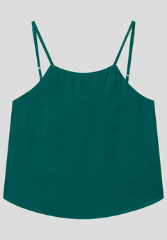 39144-017530 BLUSA LUNENDER HALTER NECK EM VISCOSE VERDE HARBOUR - comprar online