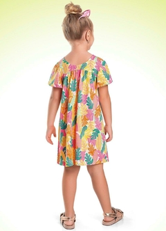 102203129 VESTIDO FAKINI KIDS ESTAMPA MARFIM - comprar online