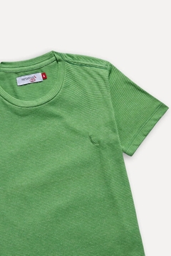 0075015-048 CAMISETA RESERVA MINI LISTRA MOULINE VERDE - comprar online