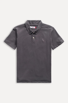 0073420-329 CAMISA POLO RESERVA MINI PIQUET SEED FULIGEM CHUMBO - comprar online