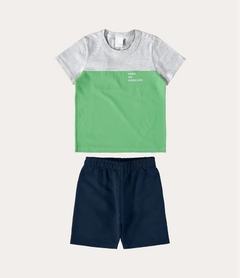 1000109395-40000 CONJUNTO MALWEE KIDS MESCLA CINZA/VERDE - comprar online