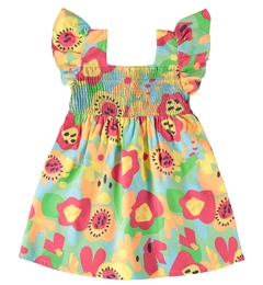 1000109174-DB28A VESTIDO MALWEE KIDS FLORAL - comprar online