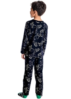 301923-5600 PIJAMA ROVITEX KIDS ESTAMPA GAME MARINHO - comprar online