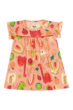 211404-3231 VESTIDO ELIAN ESTAMPADO CORAL - comprar online