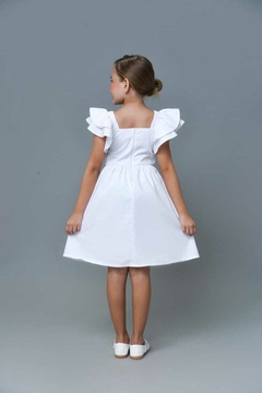 2496-16 VESTIDO NANY KIDS EM TRICOLINE BRANCO - comprar online