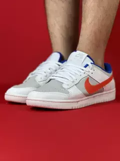 Nike dunk branco cinza laranja nacional s - comprar online