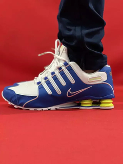 Nike Shox Nz 4 Molas Branco e azul claro