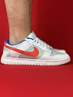 Nike dunk branco cinza laranja nacional s