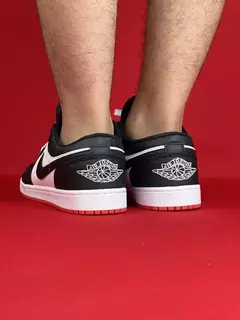 Air Jordan 1 Low Preto Branco Sola Vermelha Nacional S na internet