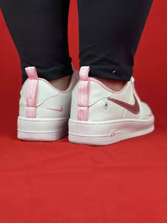 Nike Air Force Branco Rosa Sintético na internet