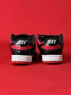 Dunk Low Infantil Preto Com Vermelho Vinil - loja online