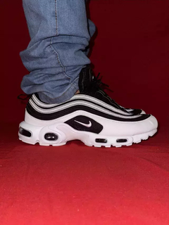 Nike air max 97 plus importado preto branco na internet