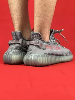 Adidas Cinza Vermelho Yeezy Boost 350 Beluga Importado Premium na internet