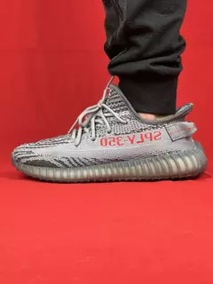 Adidas Yeezy Cinza/Vermelho Boost 350 Importado Beluga