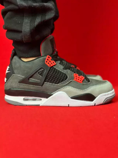 Nike air jordan 4 cinza preto vemelho nacional premium