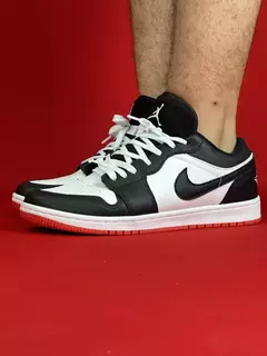 Air Jordan 1 Low Preto Branco Sola Vermelha Nacional S - comprar online