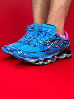 Mizuno prophecy 6 azul com rosa importado premium - comprar online