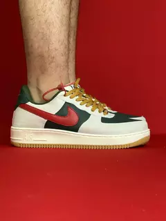 Nike air force 1 bege verde logo vermelho nacional s