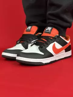 Nike dunk branco preto laranja nacional s - comprar online