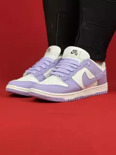 Nike Branco/Roxo Dunk Low Couro - comprar online