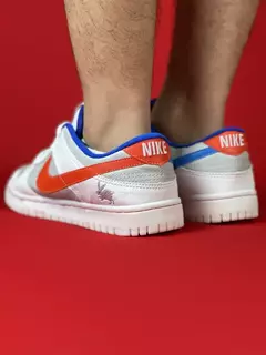 Nike dunk branco cinza laranja nacional s na internet