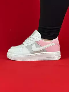 Nike air force 1 branco cinza rosa s novo