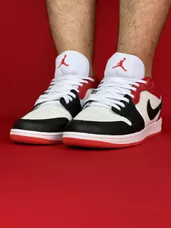 Air Jordan 1 Low Vermelho Logo Preto Branco Nacional S - comprar online