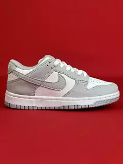 Dunk Low Infantil Cinza Com Branco