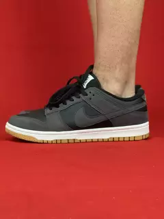 Nike Cinza/Preto Dunk Low Couro