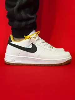 Nike air force 1 branco preto sola marrom nacional s