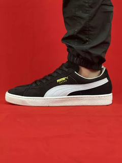 Puma suede preto branco