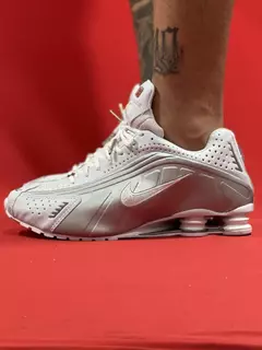 Nike Shox R4 Branco Prata