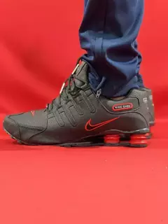 Nike Shox Nz 4 Molas Preto e vermelho