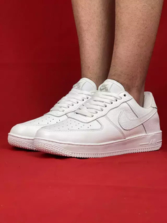 Nike air force 1 branco couro normal - comprar online