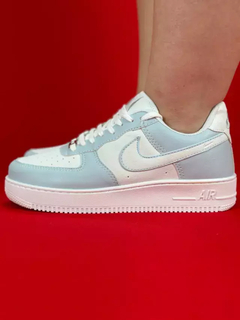 Nike air force 1 azul bebe branco nacional s