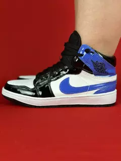 Nike Air Jordan 1 Preto Azul Nacional Premium