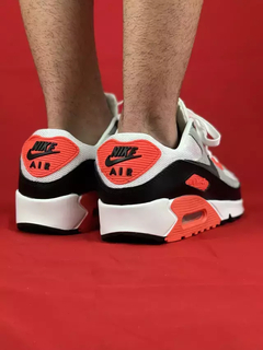 Nike Branco Laranja Airmax 90 Importado na internet