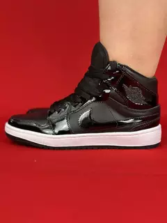 Nike Air Jordan 1 Preto branco roxo Nacional Premium