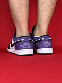 Air Jordan 1 Low Roxo Logo Preto Vinil Nacional S na internet