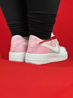 Nike air force 1 branco cinza rosa s novo na internet