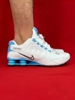 Nike shox nz 4 molas branco azul nacional