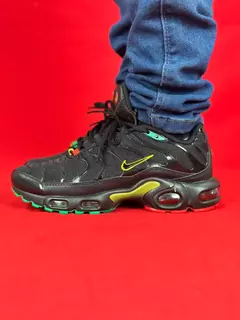 Nike tn plus preto verde amarelo importado