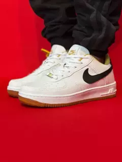 Nike air force 1 branco preto sola marrom nacional s - comprar online