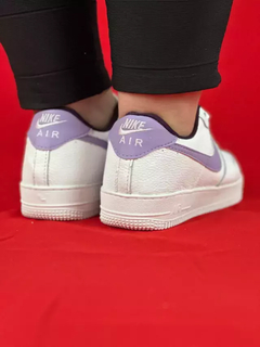 Nike air force 1 branco roxo couro na internet