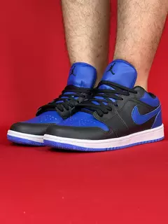 Air Jordan 1 Low Azul Com Preto Nacional S - comprar online