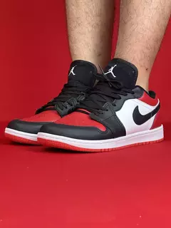 Air Jordan 1 Low Vermelho Logo Preto Sola Vermelha Nacional S - comprar online