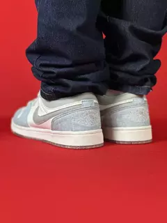 Air Jordan 1 Low azul claro com cinza e branco Nacional S na internet