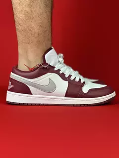 Air Jordan 1 Low Vinho branco Cinza Nacional S