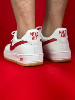 Nike air force 1 branco vermelho sola marrom nacional s na internet