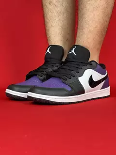 Air Jordan 1 Low Roxo Logo Preto Vinil Nacional S - comprar online